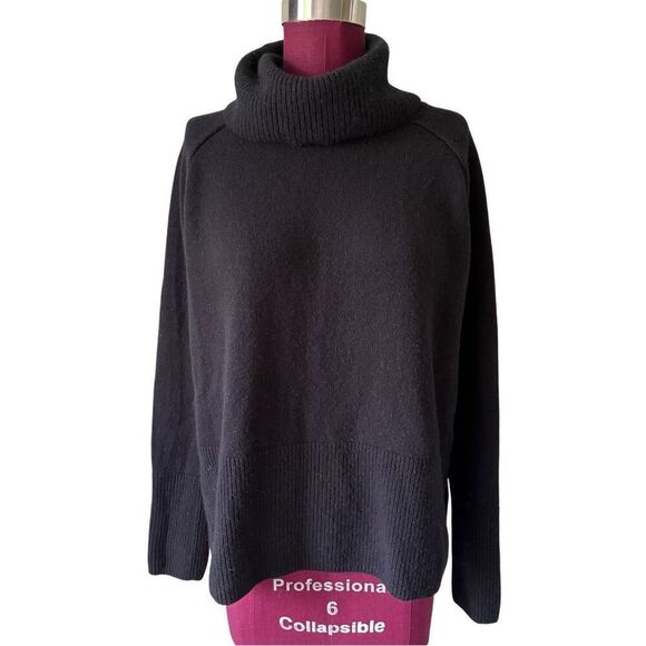 Athleta WOOL CASHMERE ASPEN TURTLENECK SWEATER size S Black - Picture 4 of 10